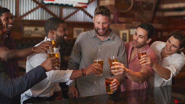 guys drinking beer